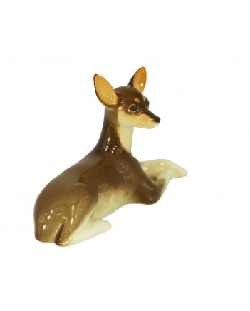 LOMONOSOV IMPERIAL PORCELAIN FIGURINE DOG TOY TERRIER