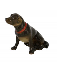 LOMONOSOV IMPERIAL PORCELAIN FIGURINE DOG LABRADOR CHOCOLATE BROWN 