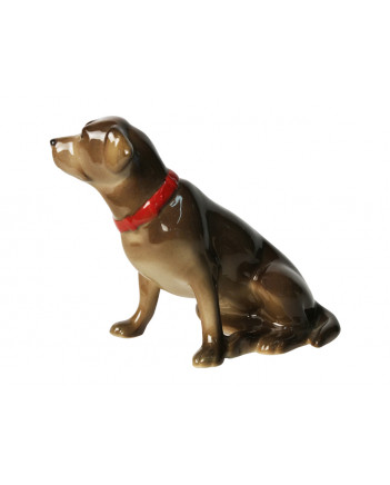 LOMONOSOV IMPERIAL PORCELAIN FIGURINE DOG LABRADOR CHOCOLATE BROWN 