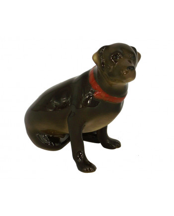 LOMONOSOV IMPERIAL PORCELAIN FIGURINE DOG LABRADOR CHOCOLATE BROWN 