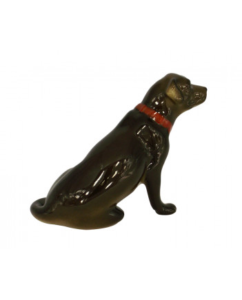 LOMONOSOV IMPERIAL PORCELAIN FIGURINE DOG LABRADOR CHOCOLATE BROWN 
