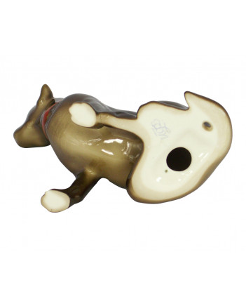 LOMONOSOV IMPERIAL PORCELAIN FIGURINE DOG LABRADOR CHOCOLATE BROWN 