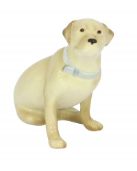 LOMONOSOV IMPERIAL PORCELAIN FIGURINE DOG LABRADOR PALE YELLOW