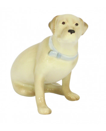 LOMONOSOV IMPERIAL PORCELAIN FIGURINE DOG LABRADOR PALE YELLOW