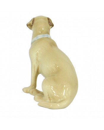 LOMONOSOV IMPERIAL PORCELAIN FIGURINE DOG LABRADOR PALE YELLOW