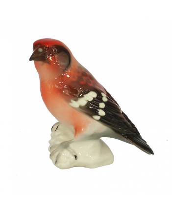 LOMONOSOV IMPERIAL PORCELAIN FIGURINE BIRD CROSSBILL