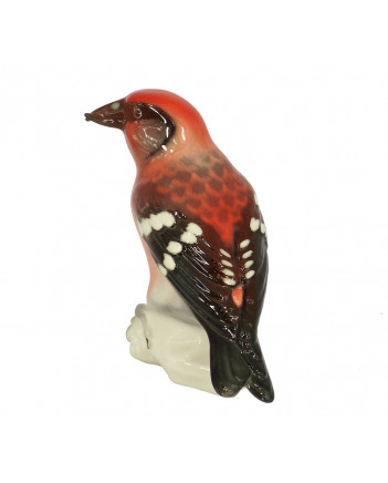LOMONOSOV IMPERIAL PORCELAIN FIGURINE BIRD CROSSBILL