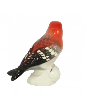 LOMONOSOV IMPERIAL PORCELAIN FIGURINE BIRD CROSSBILL