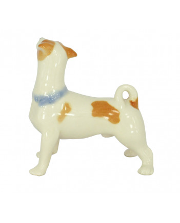 LOMONOSOV IMPERIAL PORCELAIN FIGURINE DOG JACK RASSEL WAITING