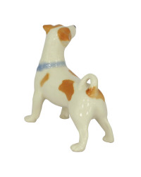 LOMONOSOV IMPERIAL PORCELAIN FIGURINE DOG JACK RASSEL WAITING
