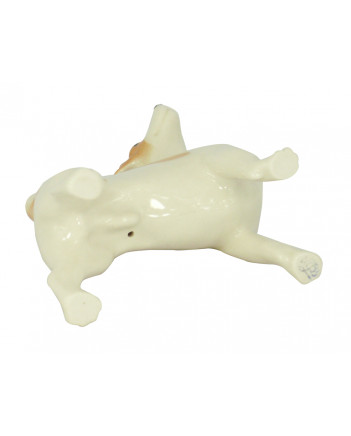 LOMONOSOV IMPERIAL PORCELAIN FIGURINE DOG JACK RASSEL WAITING