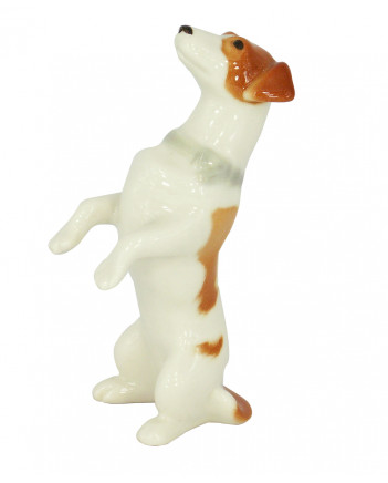 LOMONOSOV IMPERIAL PORCELAIN FIGURINE DOG JACK RASSEL STANDING