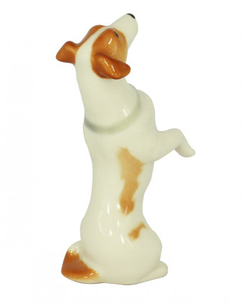 LOMONOSOV IMPERIAL PORCELAIN FIGURINE DOG JACK RASSEL STANDING