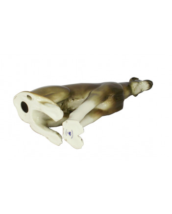 LOMONOSOV IMPERIAL PORCELAIN FIGURINE DOG GREAT DANE SITTING
