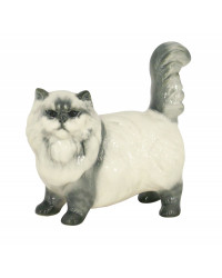 LOMONOSOV IMPERIAL PORCELAIN FIGURINE CAT BEIGE PERSIAN 