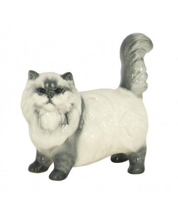 LOMONOSOV IMPERIAL PORCELAIN FIGURINE CAT BEIGE PERSIAN 