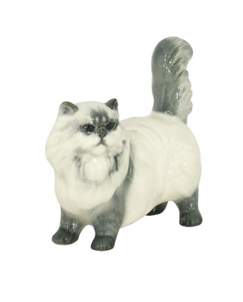LOMONOSOV IMPERIAL PORCELAIN FIGURINE CAT BEIGE PERSIAN 
