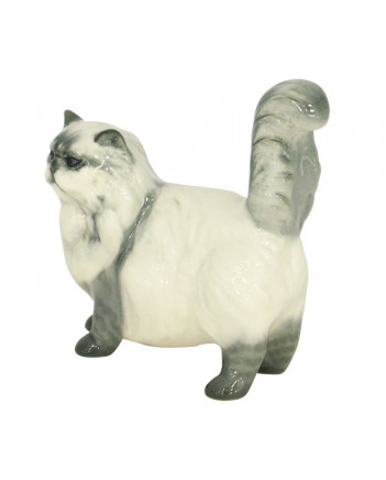 LOMONOSOV IMPERIAL PORCELAIN FIGURINE CAT BEIGE PERSIAN 