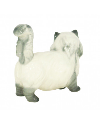 LOMONOSOV IMPERIAL PORCELAIN FIGURINE CAT BEIGE PERSIAN 