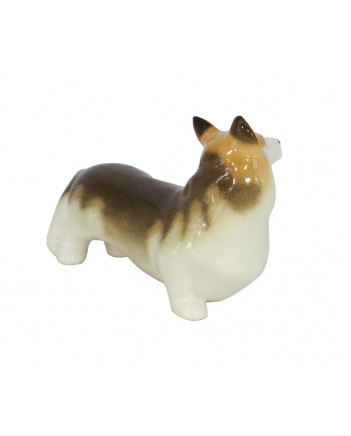 LOMONOSOV IMPERIAL PORCELAIN FIGURINE DOG WELSH CORGI