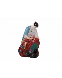 LOMONOSOV IMPERIAL PORCELAIN FIGURINE RED BANNER EMBROIDERER