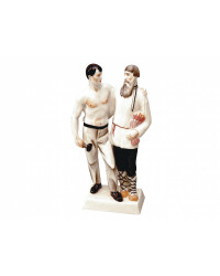 LOMONOSOV IMPERIAL PORCELAIN FIGURINE CITY AND VILLAGE MEETING