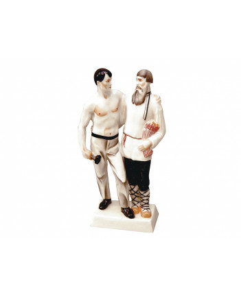 LOMONOSOV IMPERIAL PORCELAIN FIGURINE CITY AND VILLAGE MEETING