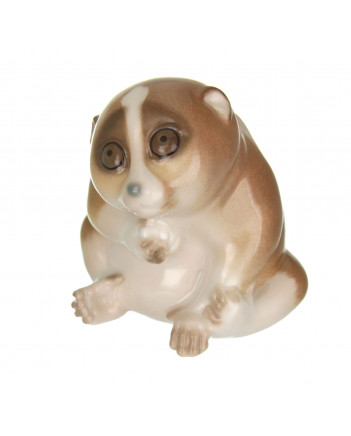 LOMONOSOV IMPERIAL PORCELAIN FIGURINE PYGMY SLOW LORIS BROWN