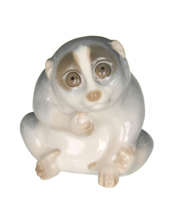 LOMONOSOV IMPERIAL PORCELAIN FIGURINE PYGMY SLOW LORIS GRAY