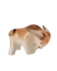 LOMONOSOV IMPERIAL PORCELAIN FIGURINE BULL ZODIAC SYMBOL 2021 OX RED
