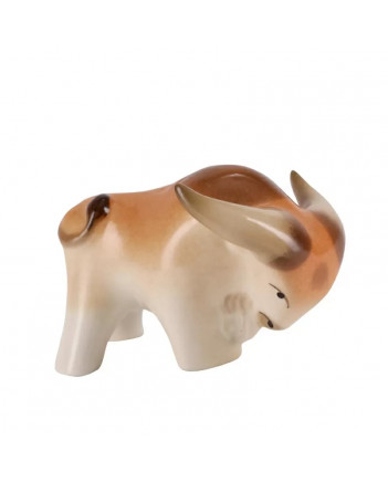 LOMONOSOV IMPERIAL PORCELAIN FIGURINE BULL ZODIAC SYMBOL 2021 OX RED