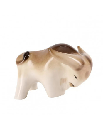 LOMONOSOV IMPERIAL PORCELAIN FIGURINE BULL ZODIAC SYMBOL 2021 OX BROWN