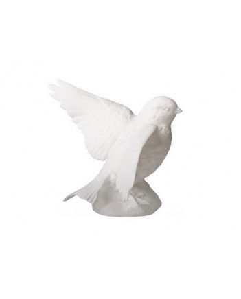 LOMONOSOV IMPERIAL PORCELAIN FIGURINE SNOWBUNTING WHITE