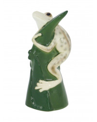LOMONOSOV IMPERIAL PORCELAIN FIGURINE FROG ON LEAF