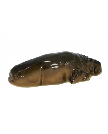 LOMONOSOV IMPERIAL PORCELAIN FIGURINE HIPPO RELAXING