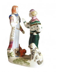 LOMONOSOV IMPERIAL PORCELAIN FIGURINE MEETING 