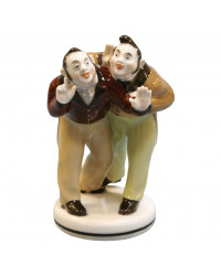 LOMONOSOV IMPERIAL PORCELAIN FIGURINE GOGOL GOVERNMENT INSPECTOR Bobchinckiy Dobchinskiy