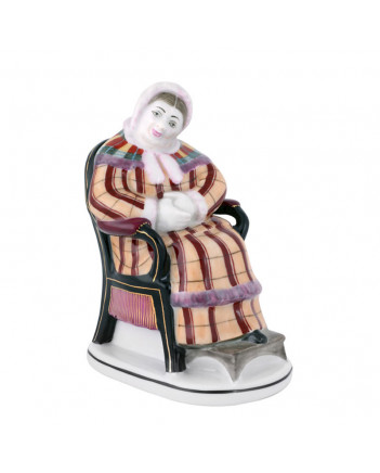 LOMONOSOV IMPERIAL PORCELAIN FIGURINE GOGOL DEAD SOULS Korobochka