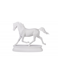 LOMONOSOV IMPERIAL PORCELAIN FIGURINE HORSE ARABIAN WHITE