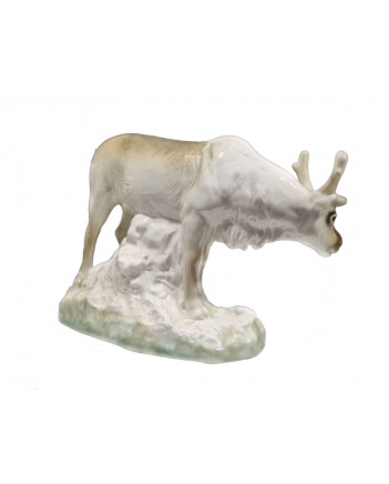 LOMONOSOV IMPERIAL PORCELAIN FIGURINE MOTHER REINDEER Painted