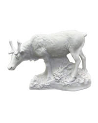 LOMONOSOV IMPERIAL PORCELAIN FIGURINE MOTHER REINDEER White
