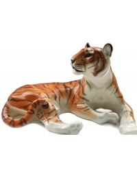 LOMONOSOV IMPERIAL PORCELAIN FIGURINE TIGER CAESAR