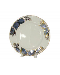 LOMONOSOV IMPERIAL PORCELAIN DESSERT PLATE TULIP MOONLIGHT 18 cm 7"