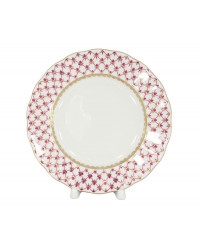 LOMONOSOV IMPERIAL PORCELAIN TEACUP TRIO TULIP RED NET
