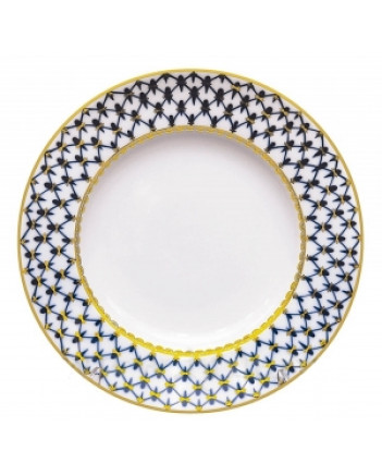 LOMONOSOV IMPERIAL PORCELAIN DINNER PLATE COBALT NET 27 cm 10.6"