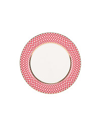 LOMONOSOV IMPERIAL PORCELAIN DINNER PLATE SCARLET v.2 SMOOTH 27 cm 10.6"