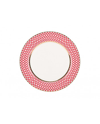 LOMONOSOV IMPERIAL PORCELAIN DINNER PLATE SCARLET v.2 SMOOTH 27 cm 10.6"