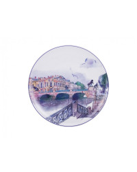 LOMONOSOV IMPERIAL PORCELAIN DECORATIVE WALL PLATE ANICHKOV BRIDGE 195 mm 7.7"