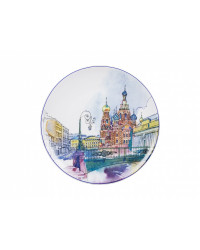 LOMONOSOV IMPERIAL PORCELAIN DECORATIVE WALL PLATE ITALIAN BRIDGE 195 mm 7.7"