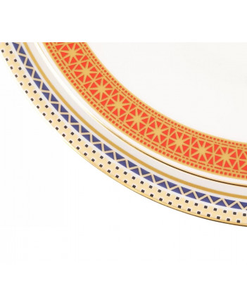 LOMONOSOV IMPERIAL PORCELAIN DESSERT PLATE RUSSIAN STYLE SMOOTH 18 cm  7"